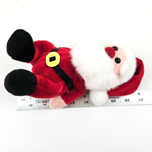 Santa Snowman Plush Duo Sears Roebuck Ho Ho Beans Collection Christmas Toy - Picture 10 of 10